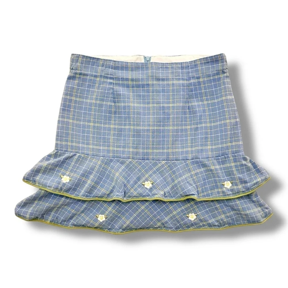 Florence Eiseman | Plaid Ruffle Fringe Skirt (10) 🌼